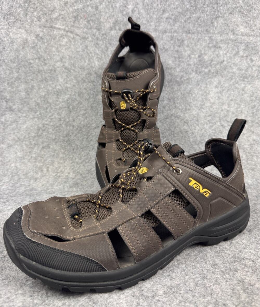 Teva Kitling Mens Sandals Brown Slip On Outdoor Hiking Shoes 1006906 Size 12